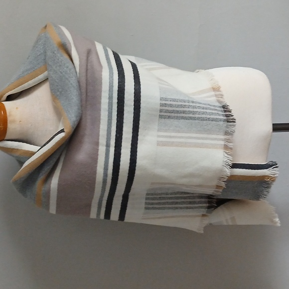 Striped Multicolor Shawl Wrap - Picture 2 of 11